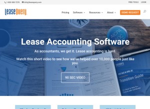 How leasequery.com looks like on a tablet such as an iPad.