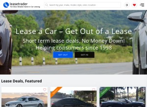 How leasetrader.com looks like on a tablet such as an iPad.