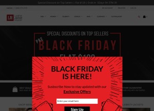 How leatherjacketmaster.com looks like on a tablet such as an iPad.