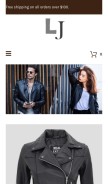 How leathersjacket.com looks like on a mobile device such as an iPhone.