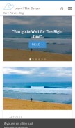 How leavethedream.com looks like on a mobile device such as an iPhone.