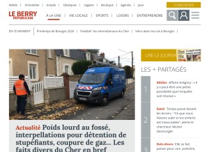 How leberry.fr looks like on a tablet such as an iPad.