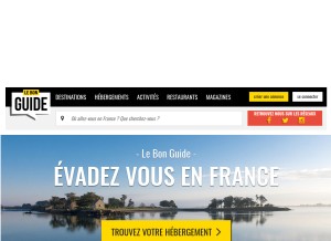 How lebonguide.com looks like on a tablet such as an iPad.