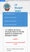 How lebouquinvolant.com looks like on a mobile device such as an iPhone.