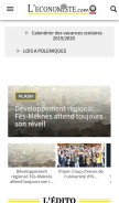 How leconomiste.com looks like on a mobile device such as an iPhone.