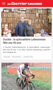 How lecourriercauchois.fr looks like on a mobile device such as an iPhone.