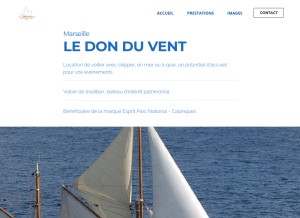 How ledonduvent.com looks like on a tablet such as an iPad.