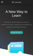 How leetcode.com looks like on a mobile device such as an iPhone.