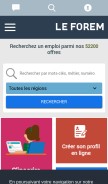 How leforem.be looks like on a mobile device such as an iPhone.