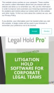 How legalholdpro.com looks like on a mobile device such as an iPhone.