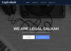 How legalsalaah.com looks like on a tablet such as an iPad.