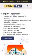 How legaltax.in looks like on a mobile device such as an iPhone.