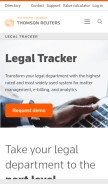 How legaltracker.com looks like on a mobile device such as an iPhone.