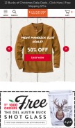 How legendarywhitetails.com looks like on a mobile device such as an iPhone.