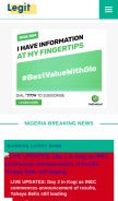 How legit.ng looks like on a mobile device such as an iPhone.