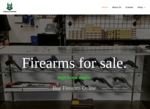 How legitarmsdealer.com looks like on a tablet such as an iPad.