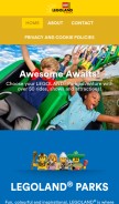 How legoland.com looks like on a mobile device such as an iPhone.