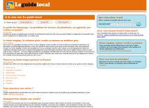 How leguidelocal.fr looks like on a tablet such as an iPad.