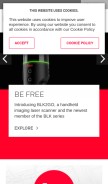 How leica-geosystems.com looks like on a mobile device such as an iPhone.