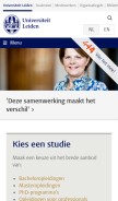How leidenuniv.nl looks like on a mobile device such as an iPhone.