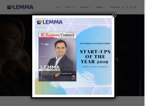 How lemmatechnologies.com looks like on a tablet such as an iPad.