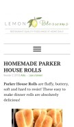 How lemonblossoms.com looks like on a mobile device such as an iPhone.