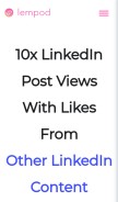 How lempod.com looks like on a mobile device such as an iPhone.
