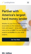 How lendinghome.com looks like on a mobile device such as an iPhone.