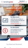 How lendingusa.com looks like on a mobile device such as an iPhone.