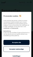 How lendo.dk looks like on a mobile device such as an iPhone.