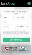 How lendyou.com looks like on a mobile device such as an iPhone.