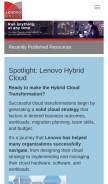 How lenovopress.com looks like on a mobile device such as an iPhone.