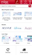 How lens.com looks like on a mobile device such as an iPhone.