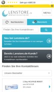 How lenstore.de looks like on a mobile device such as an iPhone.