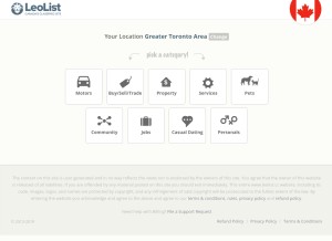 How leolist.cc looks like on a tablet such as an iPad.