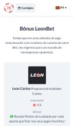 How leonbet-portugal.pt looks like on a mobile device such as an iPhone.