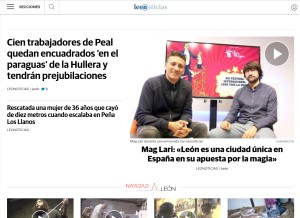 How leonoticias.com looks like on a tablet such as an iPad.