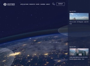 How leosphere.com looks like on a tablet such as an iPad.