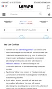 How lepape.com looks like on a mobile device such as an iPhone.
