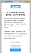 How leparisien.fr looks like on a mobile device such as an iPhone.