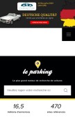 How leparking.be looks like on a mobile device such as an iPhone.