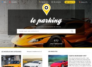 How leparking.be looks like on a tablet such as an iPad.