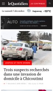 How lequotidien.com looks like on a mobile device such as an iPhone.
