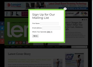 How lermagazine.com looks like on a tablet such as an iPad.