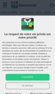 How lerugbynistere.fr looks like on a mobile device such as an iPhone.