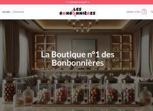 How les-bonbonnieres.com looks like on a tablet such as an iPad.