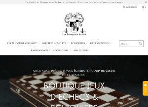 How les-echiquiers-du-roi.fr looks like on a tablet such as an iPad.