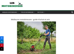 How les-motobineuses.com looks like on a tablet such as an iPad.
