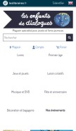 How lesenfants.fr looks like on a mobile device such as an iPhone.