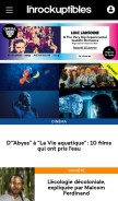 How lesinrocks.com looks like on a mobile device such as an iPhone.